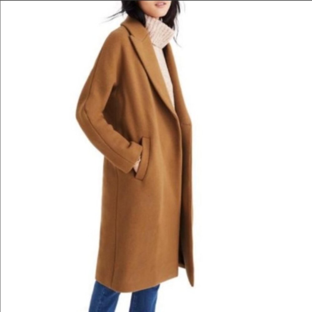 Madewell Wool Blend Camel Duster Coat 00